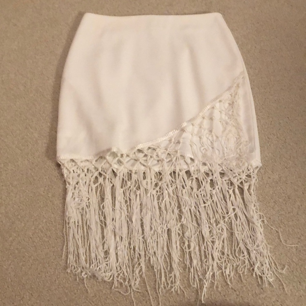 J.O.A Fringe Skirt